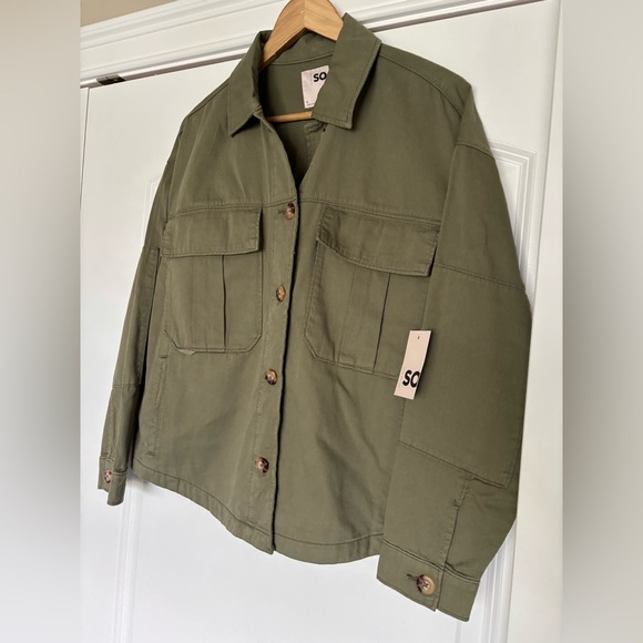 Kohl's Jackets & Blazers - NWT Utility Army Coat, Kohl's Drew Green Cargo, Spring Jacket, Cotton, Olive, S